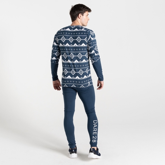 Ollie Homme Ensemble de sous-vêtements thermiques Bleu