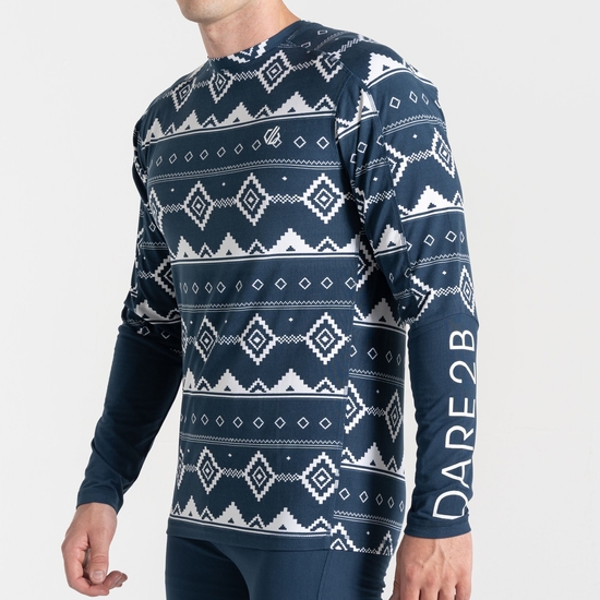 Ollie Homme Ensemble de sous-vêtements thermiques Bleu