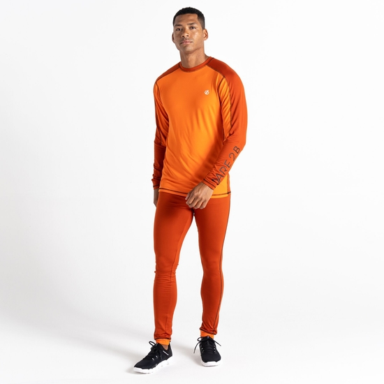Ollie Homme Ensemble de sous-vêtements thermiques Orange