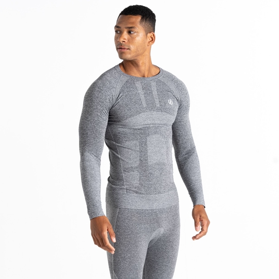 Men's In The Zone II Long Sleeved Top Charcoal Grey Marl