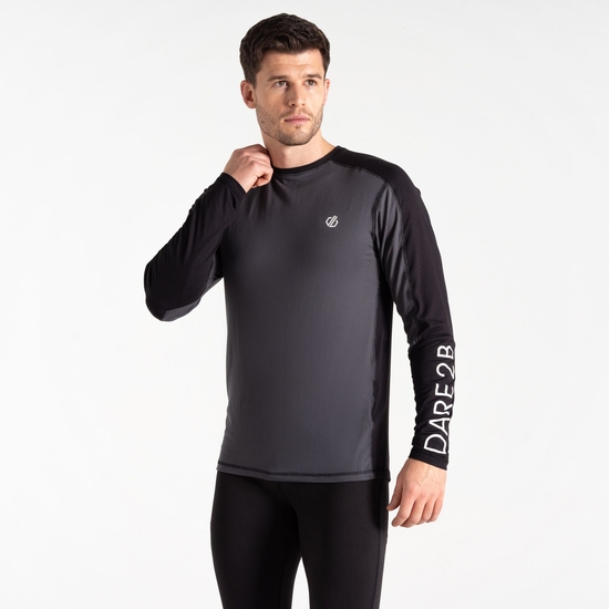 Men's Exchange Base Layer Top Black Grey