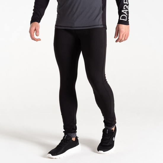 Herren Exchange Baselayer-Leggings Schwarz & Grau