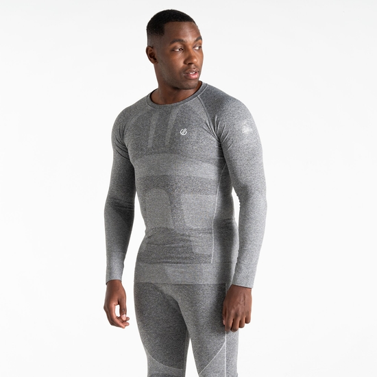 Men's In The Zone II Long Sleeved Base Layer Top Charcoal Grey Marl