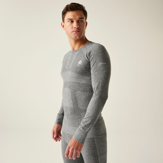 Men's In The Zone II Long Sleeved Base Layer Top Charcoal Grey Marl