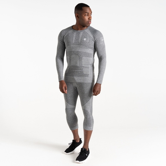 Men's In The Zone III 3/4 Legging Charcoal Grey Marl
