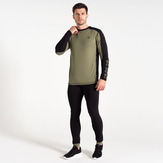 Men's Exchange III Base Layer Set Olivine Green Black