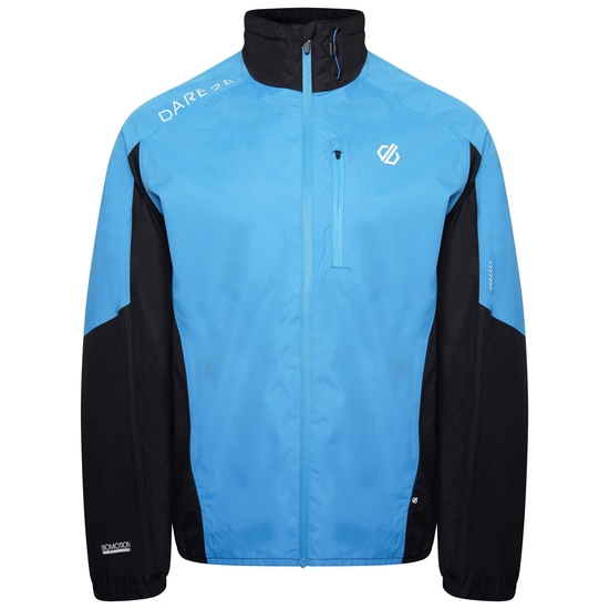 Men's Mediant Waterproof Cycling Jacket Methyl Blue Black