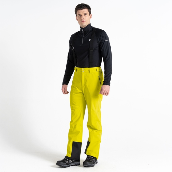 Men's Achieve II Recycled Ski Pants Neon Spring Yellow Dare2B IE