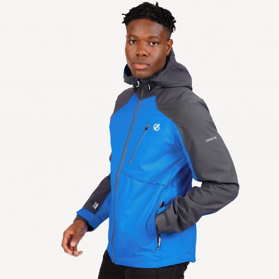 Men's Diluent III Waterproof Jacket Athletic Blue Ebony Grey