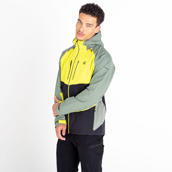 Men's Soaring II Recycled Waterproof Jacket Agave Green Neon Spring