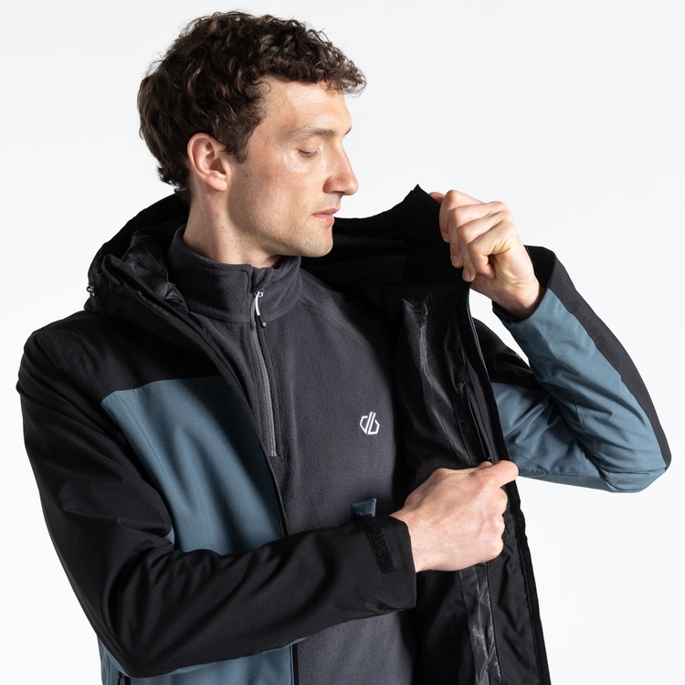 Men s Diluent Era Waterproof Jacket Orion Grey Black Dare2B UK