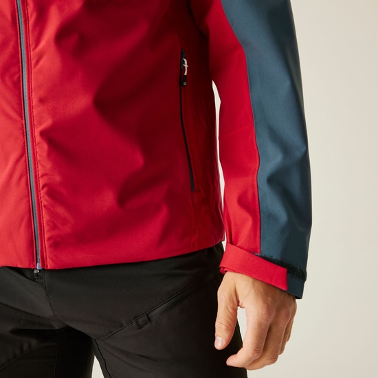 Men's Diluent Era Waterproof Jacket Danger Red Orion Grey