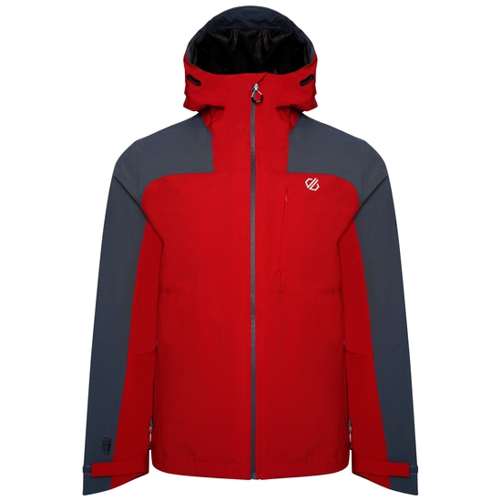Men's Diluent Era Waterproof Jacket Danger Red Orion Grey