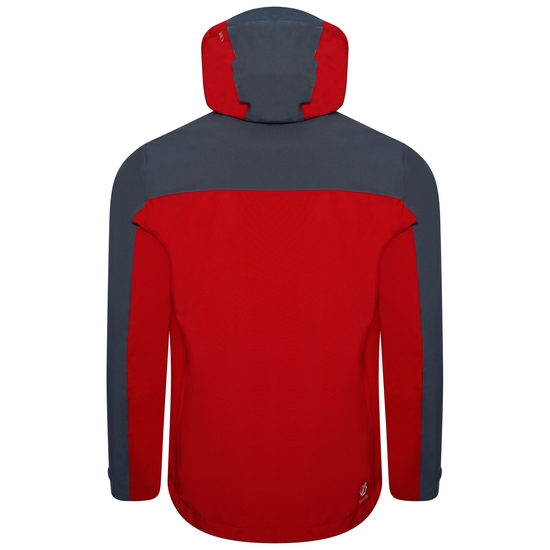 Men's Diluent Era Waterproof Jacket Danger Red Orion Grey