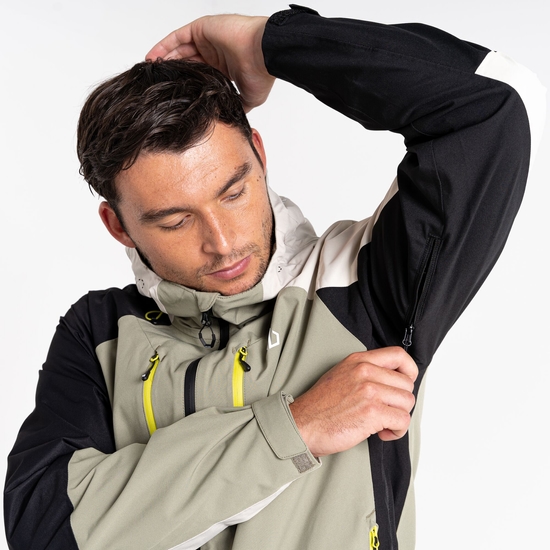 Men's Arising Waterproof Jacket Oil Green Black