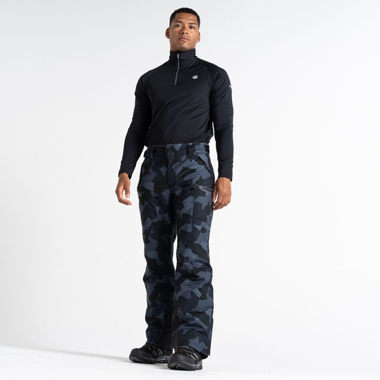 Men's Baseplate Ski Pant Black Camo Print