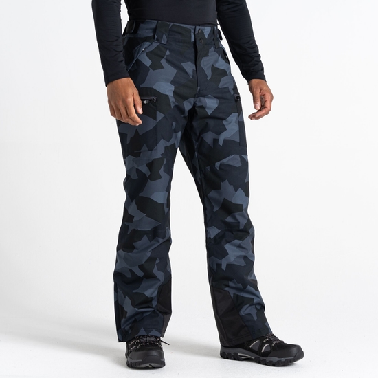 Men's Baseplate Ski Pant Black Camo Print