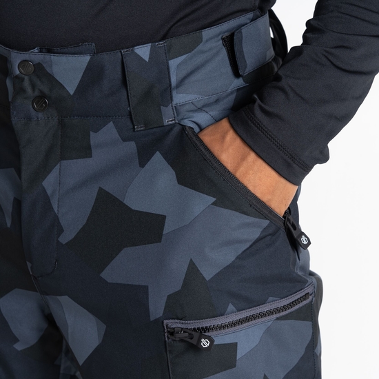 Men's Baseplate Ski Pant Black Camo Print