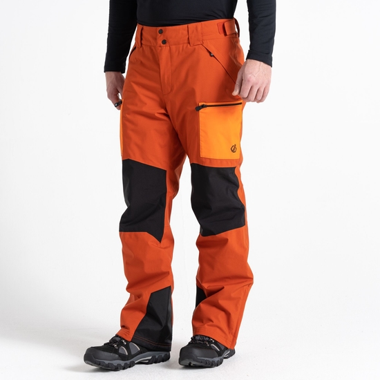 Men's Baseplate Ski Pant Brown Orange 