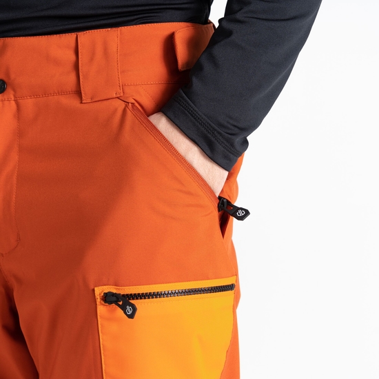 Men's Baseplate Ski Pant Brown Orange 