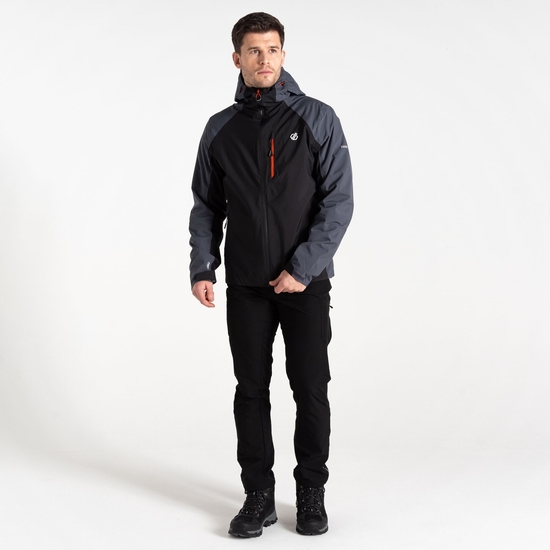 Men's Torrek Mountain Waterproof Jacket Black Ebony Grey