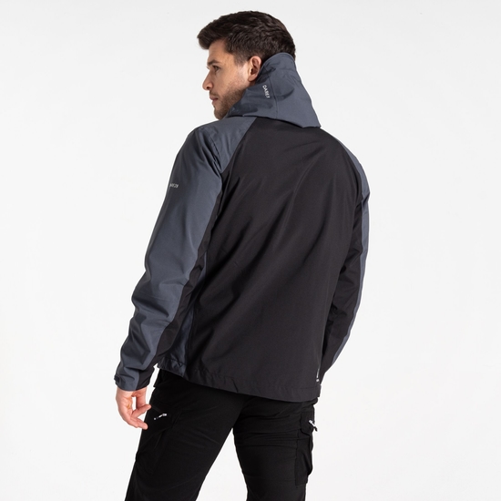 Men's Torrek Mountain Waterproof Jacket Black Ebony Grey