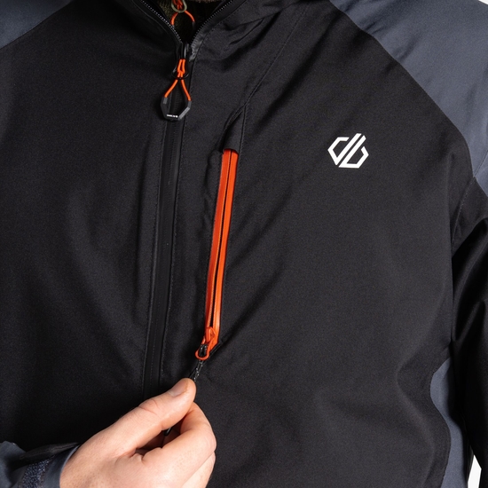Men's Torrek Mountain Waterproof Jacket Black Ebony Grey