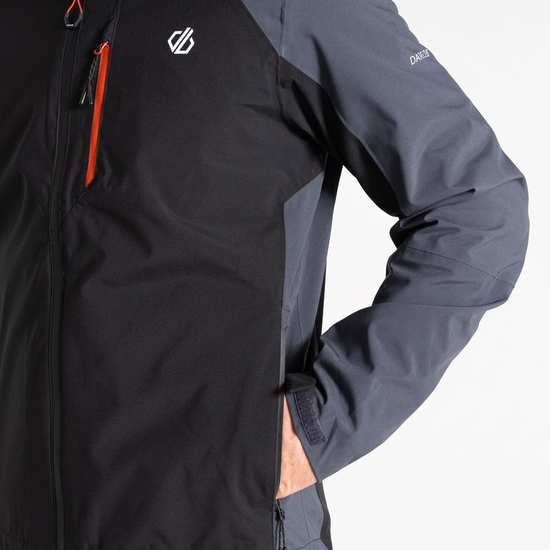 Men's Torrek Mountain Waterproof Jacket Black Ebony Grey