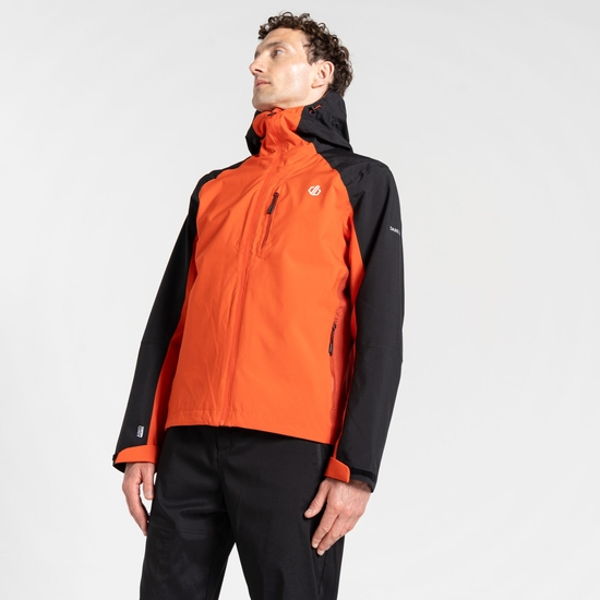 Men's Mountain Series Waterproof Jacket Cinnamon Black