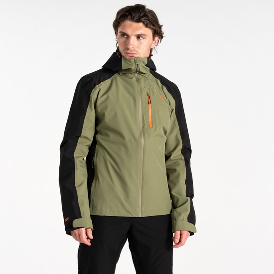 Men's Torrek Mountain Waterproof Jacket Olivine Green Black