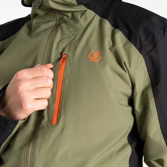 Men's Torrek Mountain Waterproof Jacket Olivine Green Black