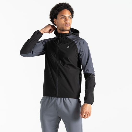 Men's Movement Waterproof Jacket Ebony Grey Black