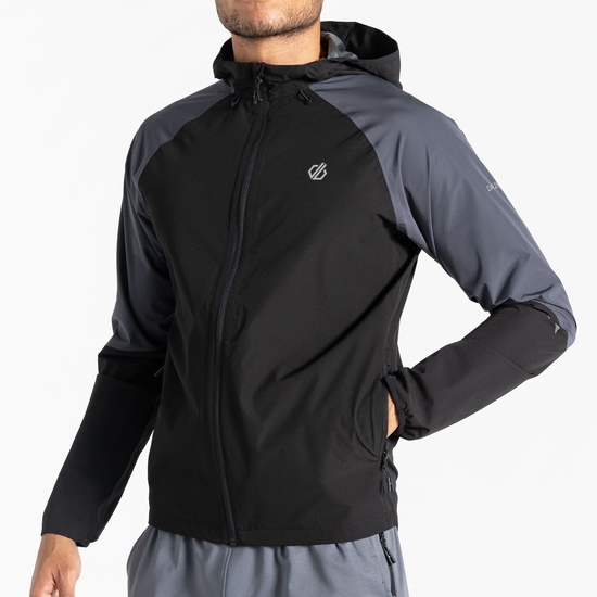 Men's Movement Waterproof Jacket Ebony Grey Black