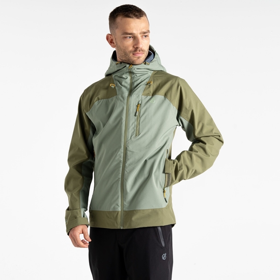 Dare 2B Heren Terrain Waterdichte Jas (Olie groen/zwart
