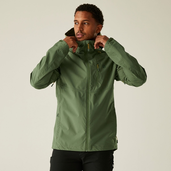 Men's Breathe Out Waterproof Jacket Olivine Green 