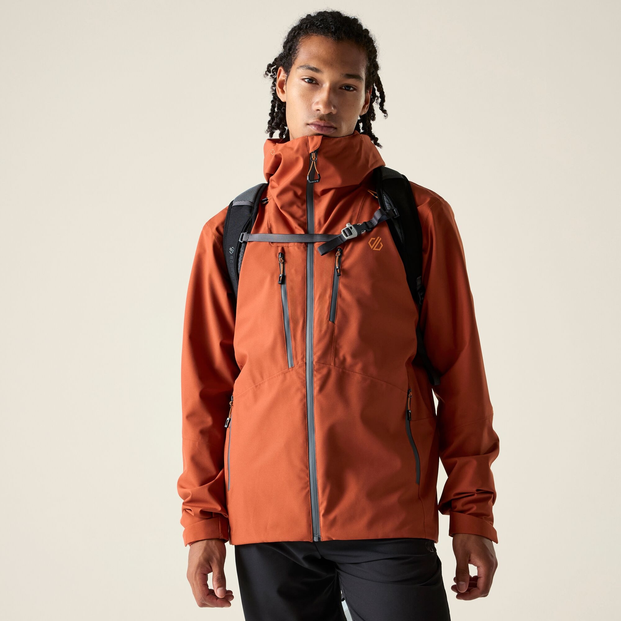 Dare 2B Men's Orange Waterproof Arising Iv Jacket Size: Xxxl