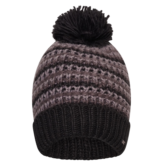Bonnet à pompon tricoté Homme HEADSTART Noir