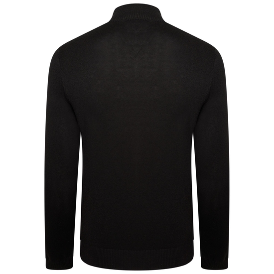 Herren Unite Us Strick-Sweatshirt mit halblangem Reißverschluss Schwarz