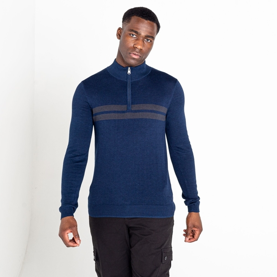 Men's Unite Us Half Zip Knit Sweater Nightfall Navy