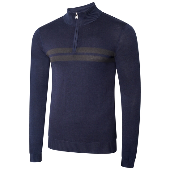 Men's Unite Us Half Zip Knit Sweater Nightfall Navy