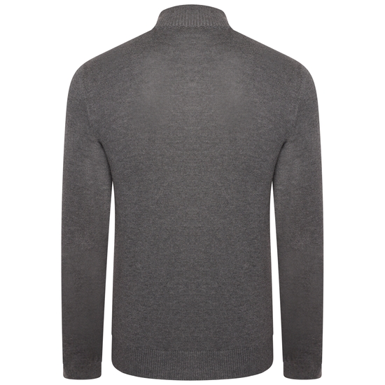 Men's Unite Us Half Zip Knit Sweater Charcoal Grey Black