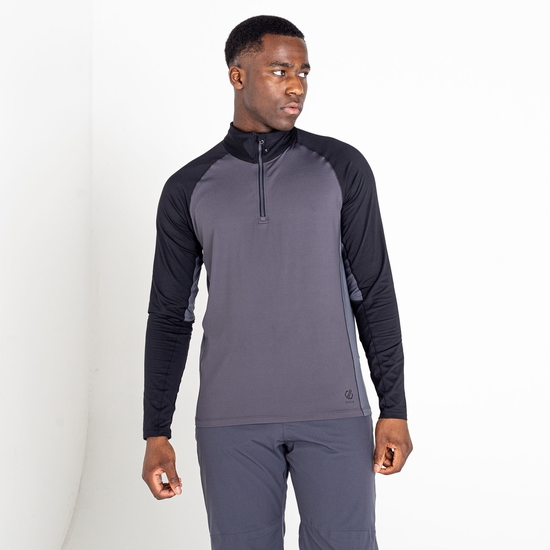Sous-couche stretch zippée Homme Fuser Gris