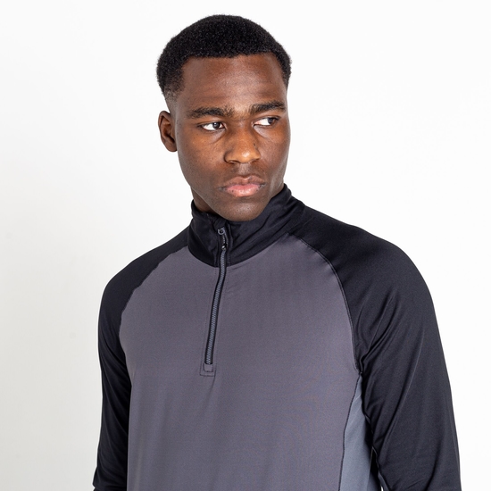 Sous-couche stretch zippée Homme Fuser Gris