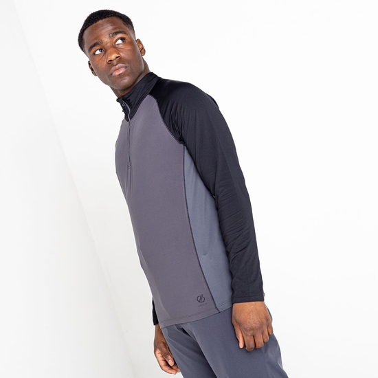 Sous-couche stretch zippée Homme Fuser Gris