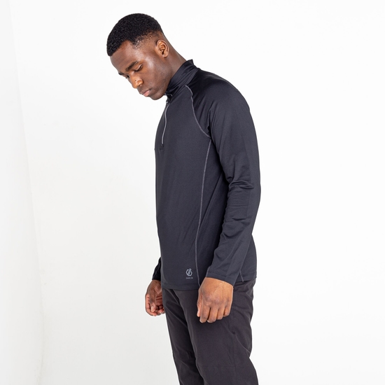 Men's Fuser Half Zip Core Stretch Midlayer Black