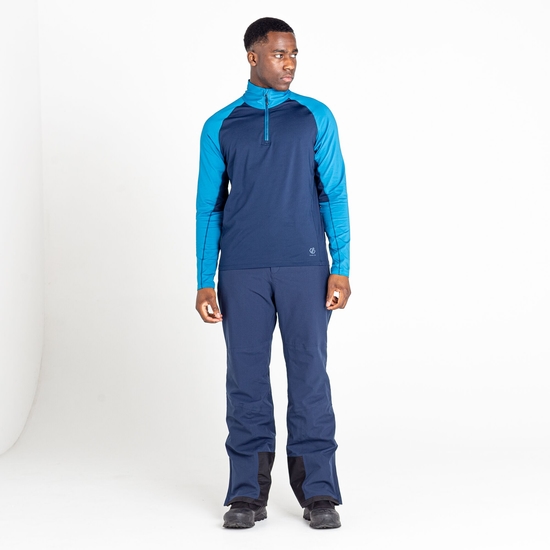 Sous-couche stretch zippée Homme Fuser Bleu
