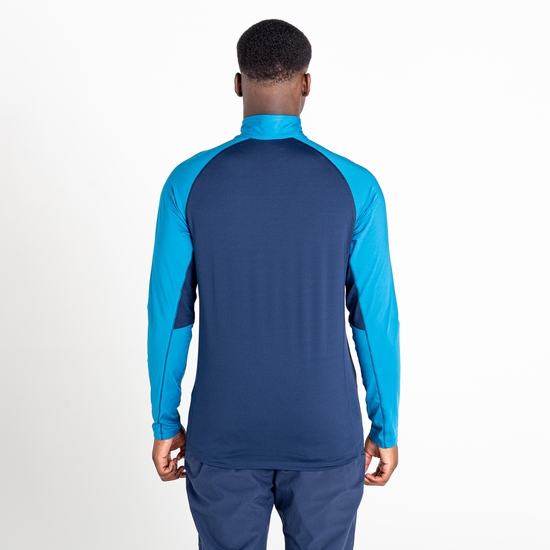 Sous-couche stretch zippée Homme Fuser Bleu