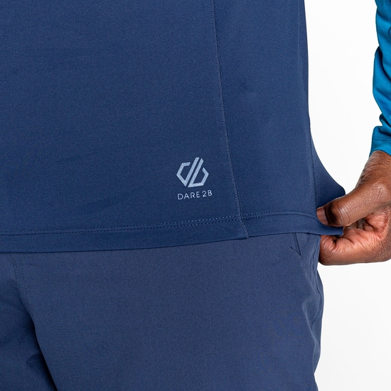 Sous-couche stretch zippée Homme Fuser Bleu