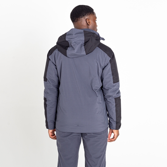 Men's Emulate Ski Jacket Black Ebony Grey