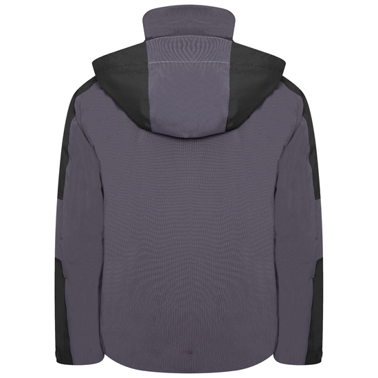 Men's Emulate Ski Jacket Black Ebony Grey